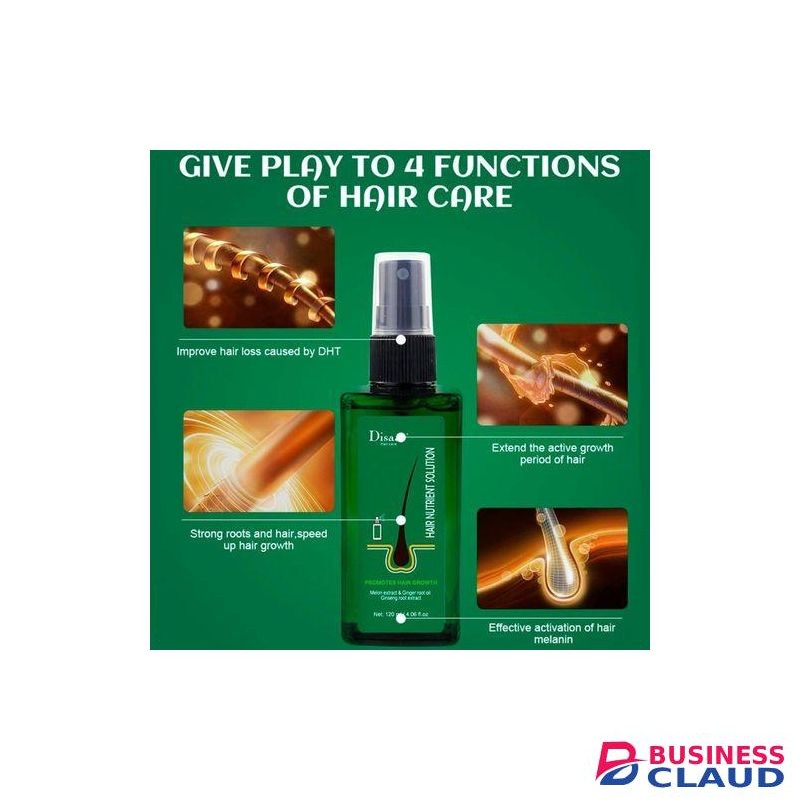 Disaar Hair Nutrient Solution, Promotes Hair Growth, Hair Regrowth Serum Treatment, Anti Hair Loss Serum, Hair Thickener Serum Melon Extract & Ginger Root Oil, Ginseng Root Extract-120ml.