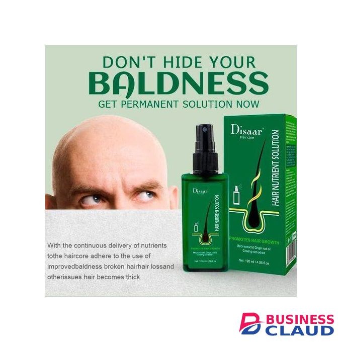 Disaar Hair Nutrient Solution, Promotes Hair Growth, Hair Regrowth Serum Treatment, Anti Hair Loss Serum, Hair Thickener Serum Melon Extract & Ginger Root Oil, Ginseng Root Extract-120ml.