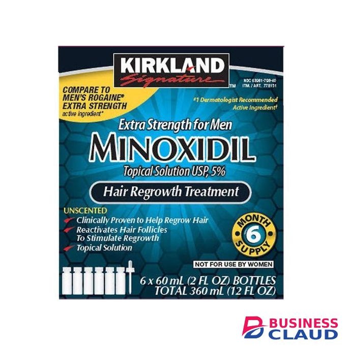 Kirkland Minoxidil 5% Hair Follicle Growth Baldness & Scalp Treatment 6 M