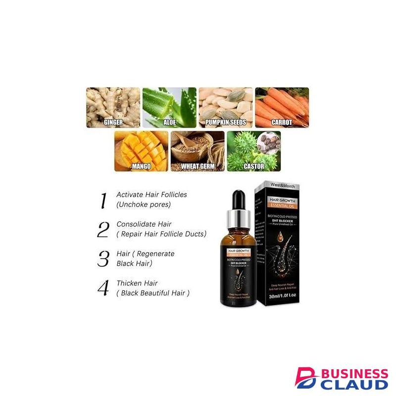Pei Mei Original Hair Growth Essential Oil Biotin Cold-Pressed & DHT Blocker Hair Growth Oil 30ml