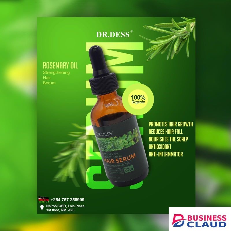 Rosemary Oil Strengthening Hair Serum. 30ML