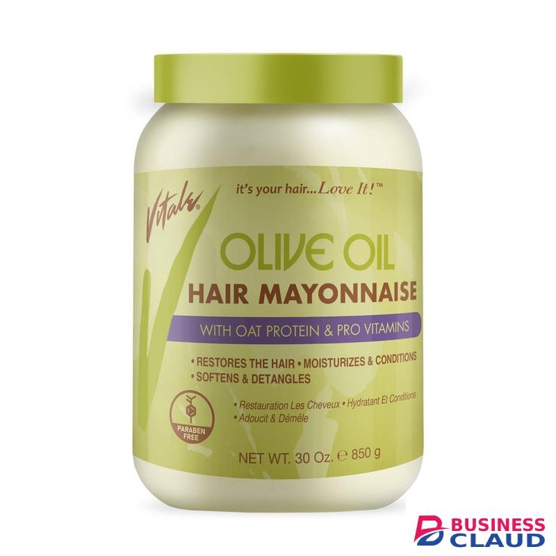 Vitale Hair Mayonnaise 30oz with Oat & Egg Protein and Vitamins - Good on Color & Thermal Treated Hair - for Dry & Damaged Scalp Men, Women & Kids -Moisturize and Condition
