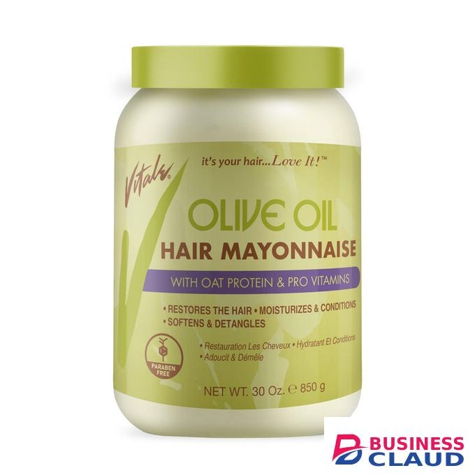 Vitale Hair Mayonnaise 30oz with Oat & Egg Protein and Vitamins - Good on Color & Thermal Treated Hair - for Dry & Damaged Scalp Men, Women & Kids -Moisturize and Condition
