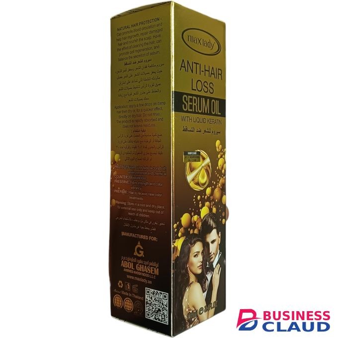 MAX LADY ANTI-HAIR LOSS SERUM OIL With Liquid Keratin WITH NOURISHING OIL jm