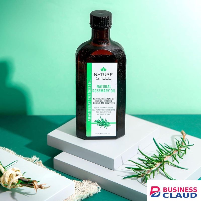 NATURE SPELL 100% Natural Rosemary Oil For Hair Growth & Skin, Pre-Diluted Treatment For Hair Loss-150mL (Free COMB)