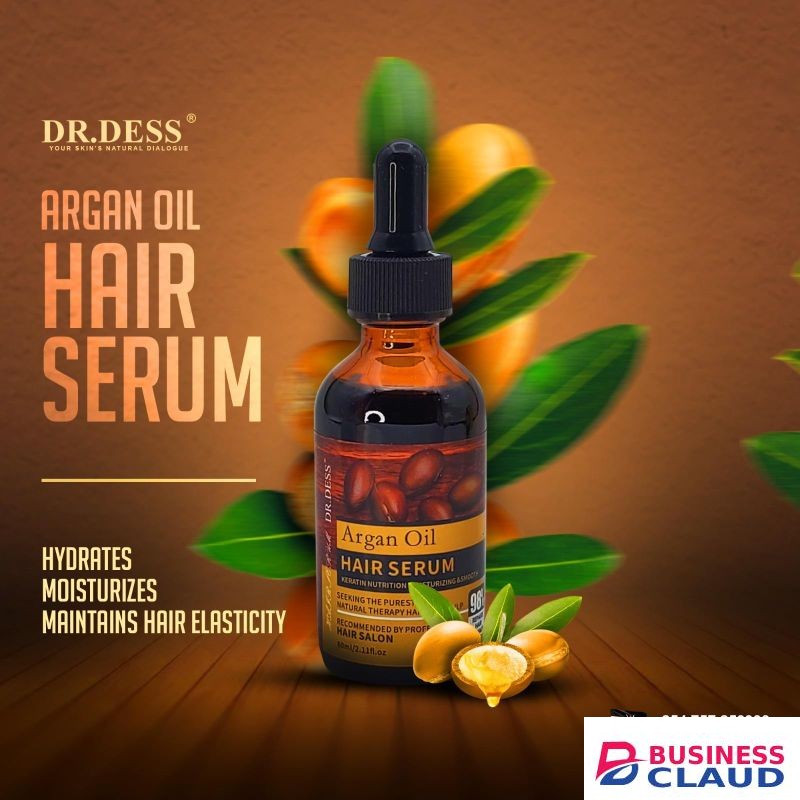 Argan Oil Hair Serum 30ml Suitable for all hair types.Leaves hair soft, manageable, and healthy-looking.