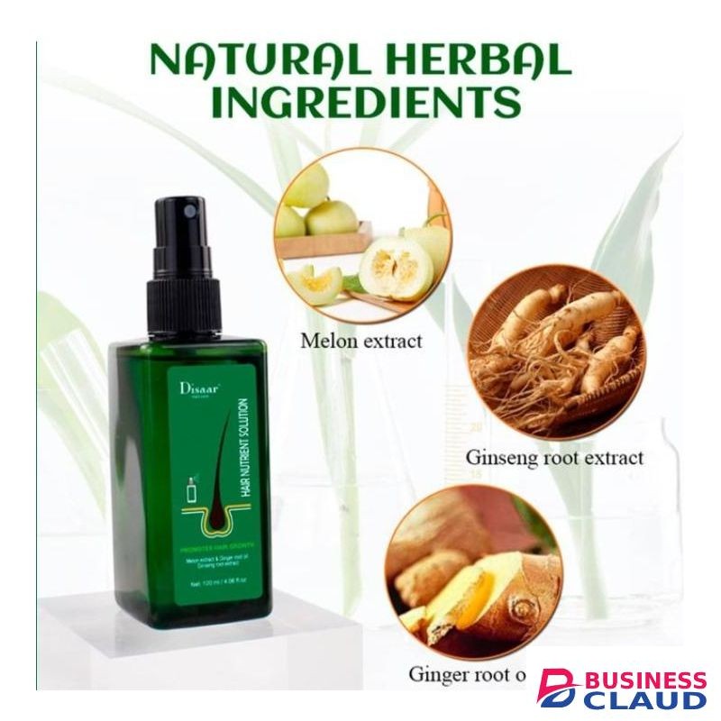 Disaar Hair Nutrient Solution, Promotes Hair Growth, Repair hair follicles,Strengthens & Prevents hair fall with Ginger root oil, Ginseng ,Melon & Ginger Extract Hair