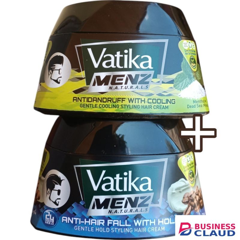 Vatika Menz ANTI-DANDRUFF Cooling Styling Hair Cream + ANTI-HAIR FALL With Hold Styling Hair Cream nk