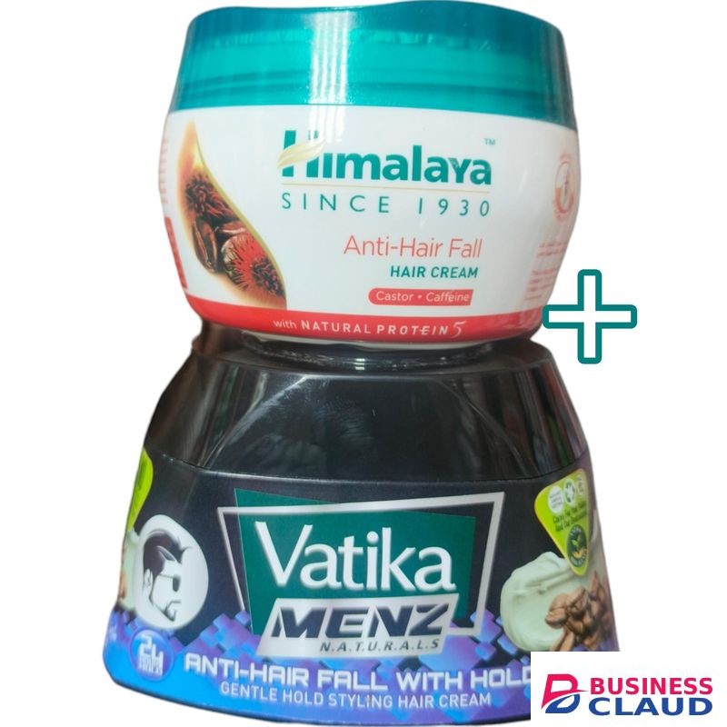 Himalaya Anti-hair Fall Hair Cream +Vatika Men Anti-hair Fall Withhold Styling Cream