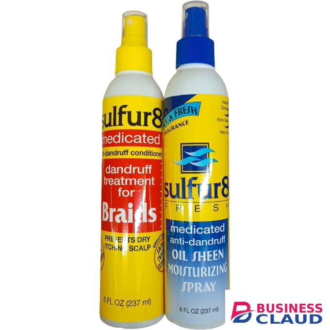 Sulfur8 Medicated Anti-Dandruff For Braids + Moisturizing Spray PREVENTS DRY ITCHING SCALP jm