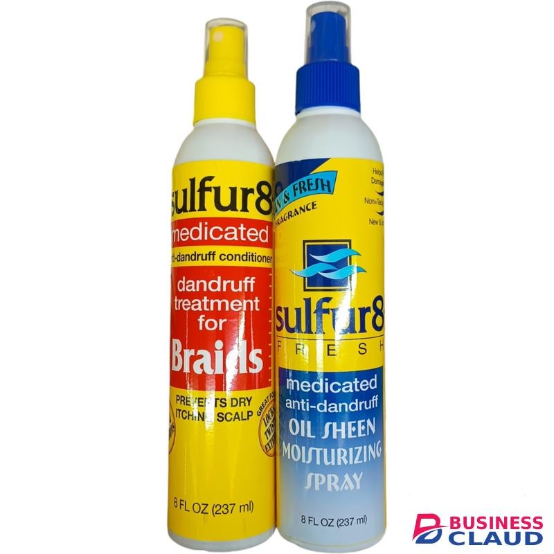 Sulfur8 Medicated Anti-Dandruff For Braids + Moisturizing Spray PREVENTS DRY ITCHING SCALP jm