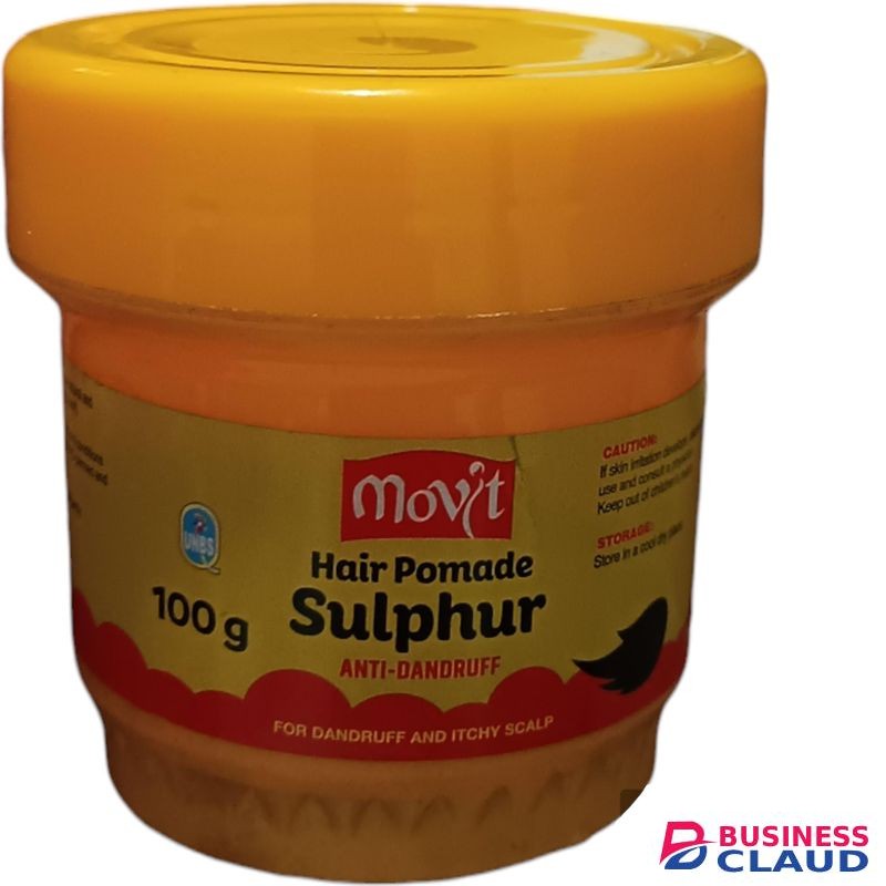 Movit 100g Sulphur HAIR POMADE ANTI-DANDRUFF ITCHY SCALP Healthy Foundation cf