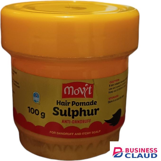 Movit 100g Sulphur HAIR POMADE ANTI-DANDRUFF ITCHY SCALP Healthy Foundation cf