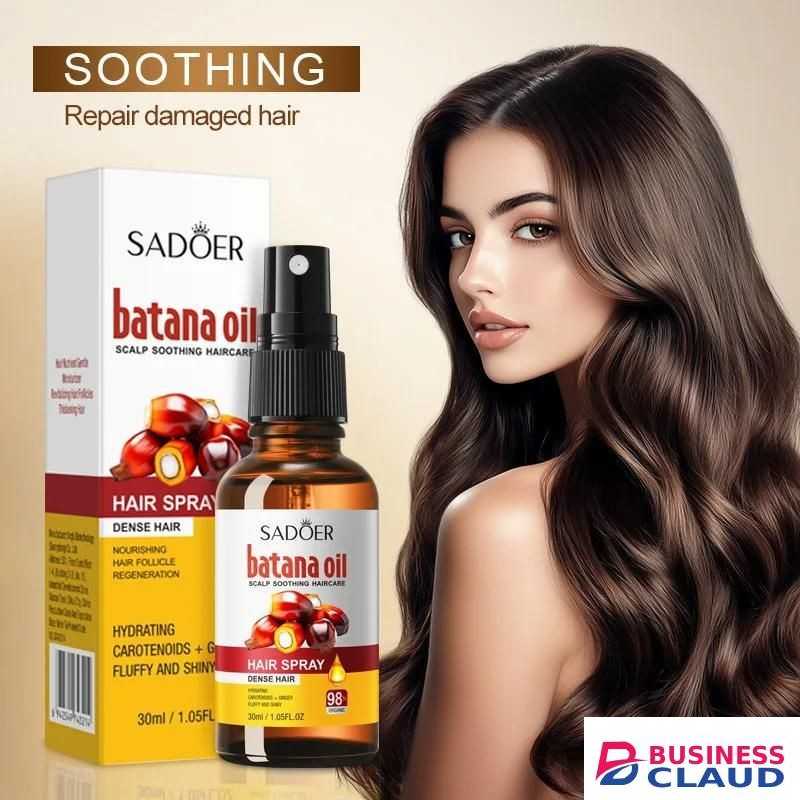 SADOER Batana Oil Hair Spray Dense HAir Regeneneration HAir Growth Nourishing Hair Follicle Hair Straightening Strengthening Oil Travel Soft Natural Hair Strengthening Oil Beauty Products With Ginger