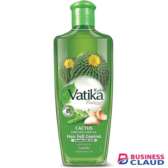 Vatika Naturals Naturals Cactus Hair Oil 300ml, Cactus, Ghergir, Ginger & Vitamins A, E, F, For Weak & Falling Hair