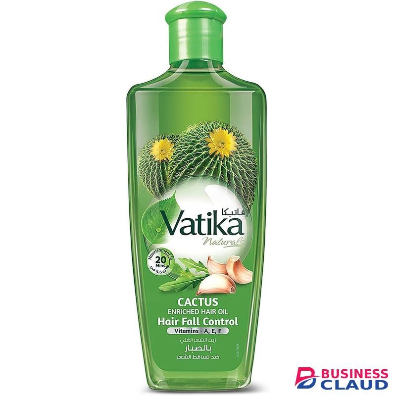 Vatika Naturals Naturals Cactus Hair Oil 300ml, Cactus, Ghergir, Ginger & Vitamins A, E, F, For Weak & Falling Hair