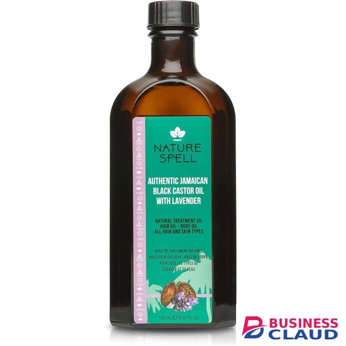 Nature spell Authentic Jamaican Black Castor Oil with Lavender for Hair & Body Strengthen Hair Roots - Treat Dry and Damaged Hair