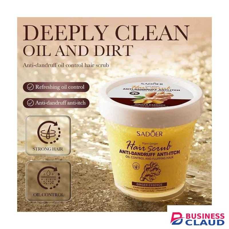SADOER Deep Cleaning Anti-dandruff Hair Smoothing Exfoliating Oil Control Scalp Nourish Ginger Extract Scrub Shampoo