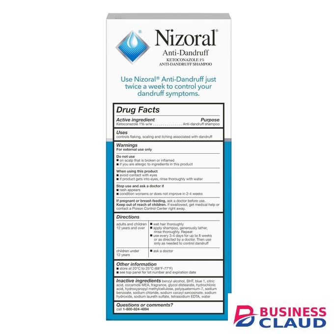 Nizoral Anti-Dandruff Shampoo with 1% Ketoconazole, Fresh Scent, Leaves Hair Soft, Clean & Fresh-smelling-Controls Flaking, Scaling and Itching-200ml-PLUS a FREE Silicone Hair Scalp Massager Shampoo Brush.
