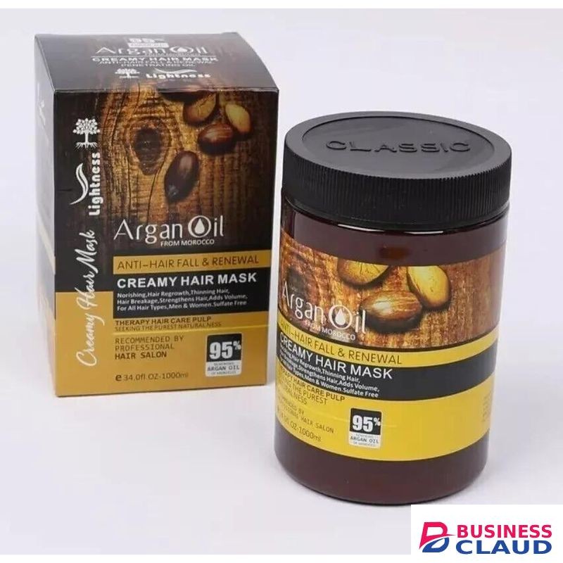 Argan Oil Creamy Hair Mask – Anti Hair Fall & Renewal (1000 ml)
