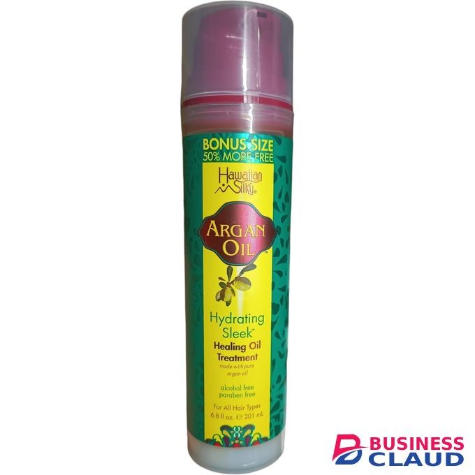 Hawaiian Silky Argan Oil HYRATING SLEEK Healing Oil Treatment ALCOHOL FREE jm