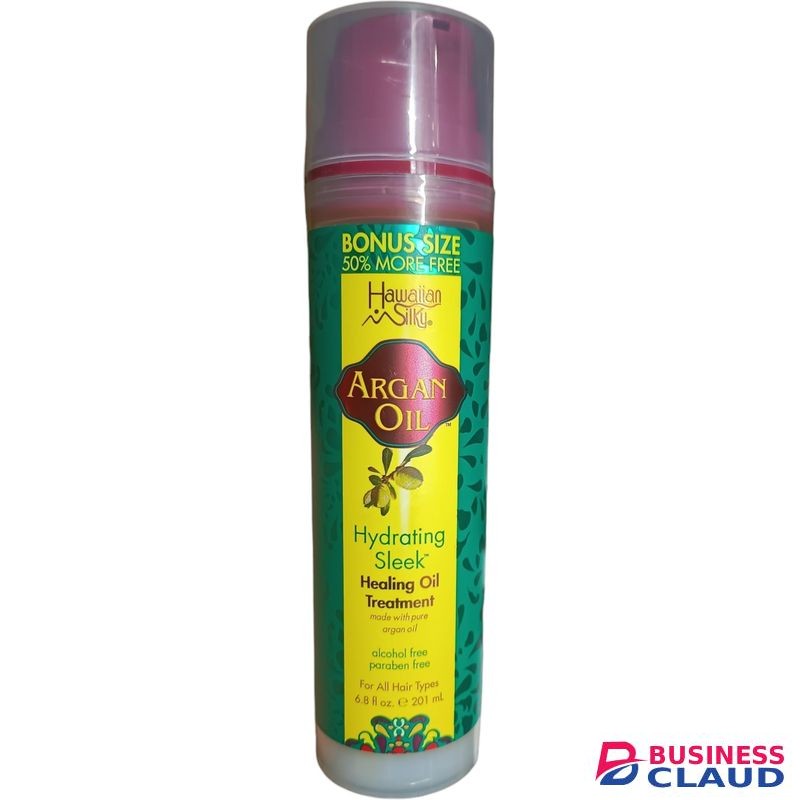 Hawaiian Silky Argan Oil HYRATING SLEEK Healing Oil Treatment ALCOHOL FREE jm