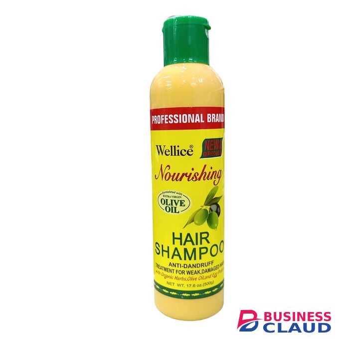 Wellice New & Improved Extra Virgin Olive Oil Anti Dandruff Shampoo for weak & damaged hair. Moisturizes, Nourishes, Prevent & Remove dandruffs, Strengthens, Make hair smooths & Shinny