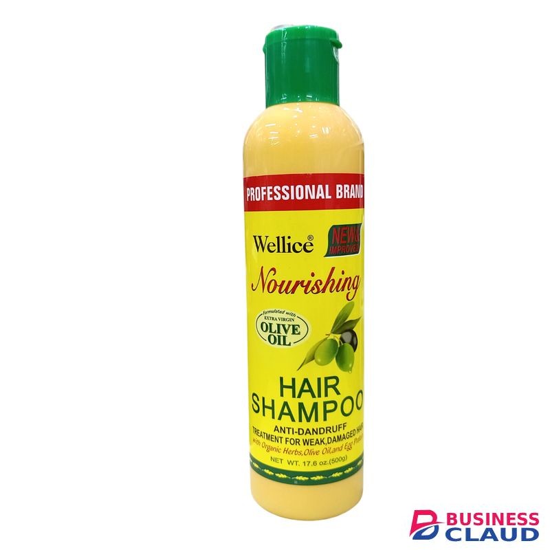 Wellice New & Improved Extra Virgin Olive Oil Anti Dandruff Shampoo for weak & damaged hair. Moisturizes, Nourishes, Prevent & Remove dandruffs, Strengthens, Make hair smooths & Shinny