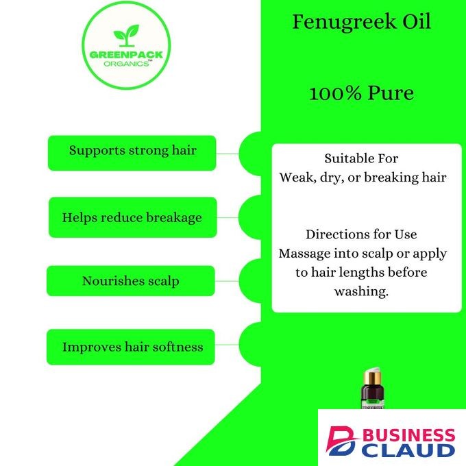 Greenpack Organics Fenugreek Oil - Hair Strength & Scalp Nourishing Oil