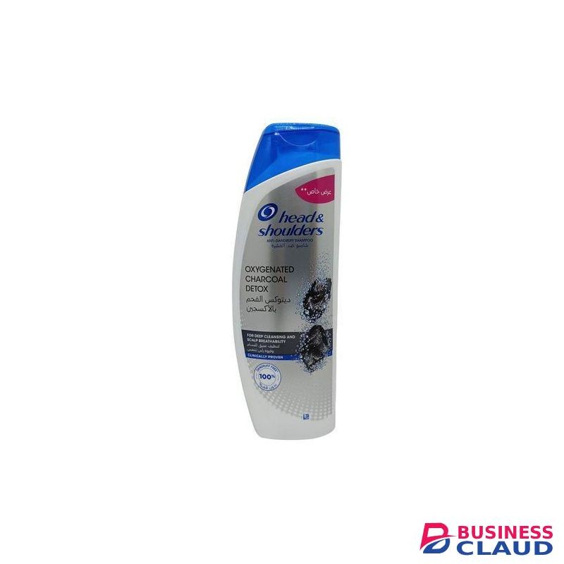 Head & Shoulders Oxygenated Charcoal Detox Anti-dandruffs Shampoo. Deeply Cleanses hair & Scalp, Makes scalp breath, Prevent & Remove dandruffs, Flakes, Split Ends, Hair Loss, Hair Breakage, Hair Damage, Shines, Smooths & Softens the hair