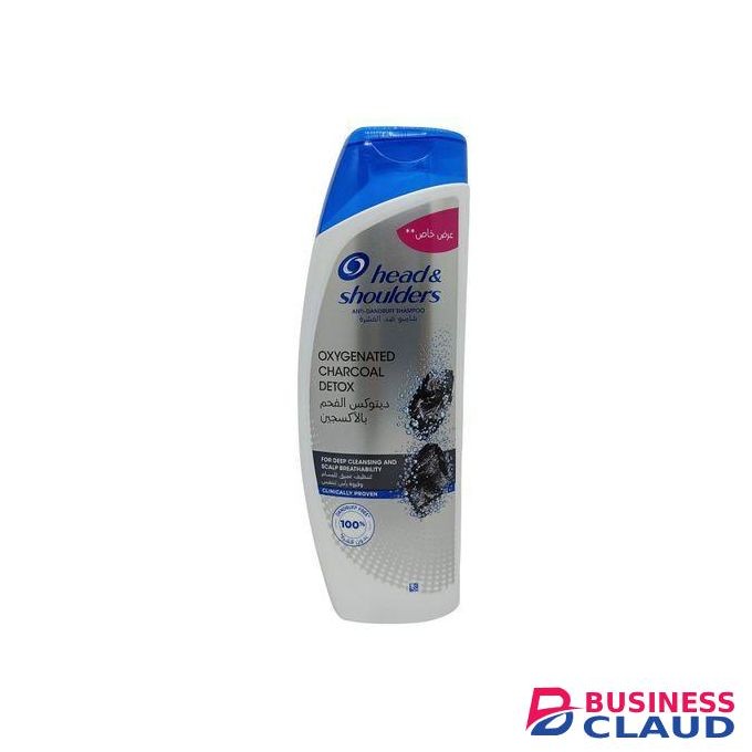 Head & Shoulders Oxygenated Charcoal Detox Anti-dandruffs Shampoo. Deeply Cleanses hair & Scalp, Makes scalp breath, Prevent & Remove dandruffs, Flakes, Split Ends, Hair Loss, Hair Breakage, Hair Damage, Shines, Smooths & Softens the hair