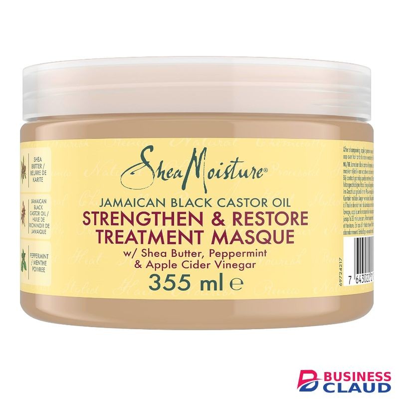Shea Moisture Jamaican Black Castor Oil Strengthen & Restore Hair Treatment Mask silicone and sulphate-free hair mask for natural, chemically processed
