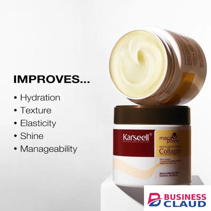 Karseell Collagen Hair Mask-Collagen Hair Treatment Deep Repair Conditioning Argan Oil Collagen Hair Mask Essence for All Hair Types ncluding color treated and chemically treated hair