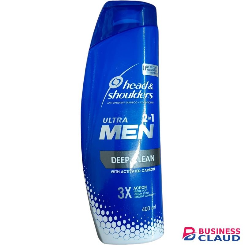 Head & Shoulders Ultra Men DEEP CLEAN Anti-Dandruff Shampoo + Conditioner WITH ACTIVATED CARBON Itching Detox cf