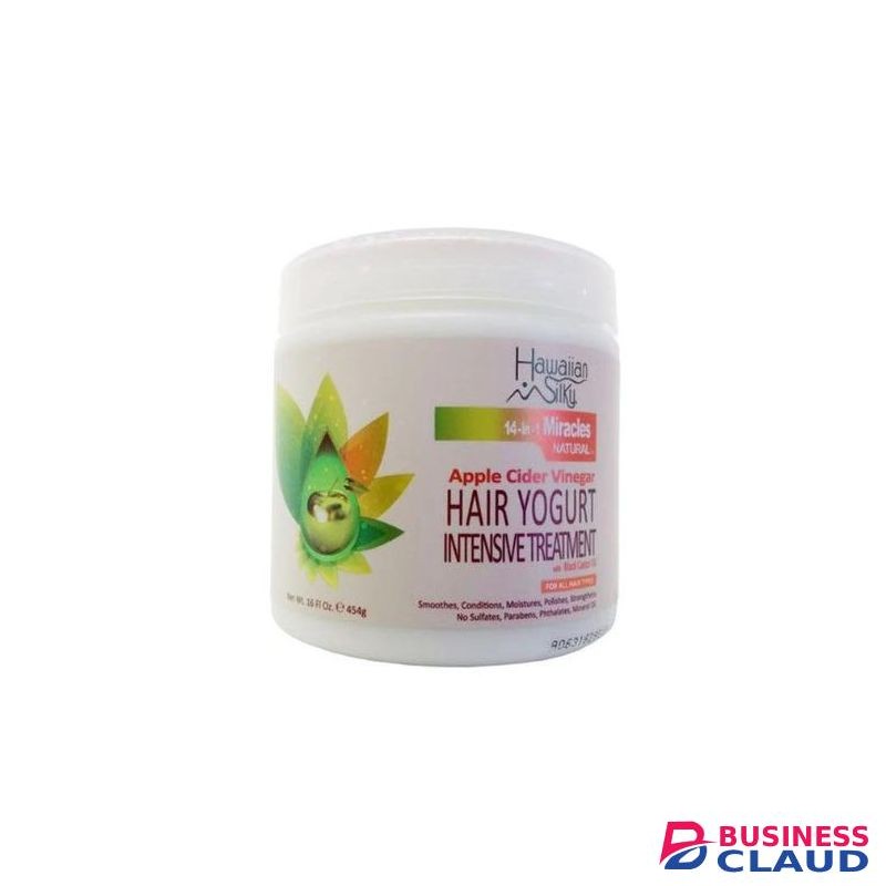 Hawaiian Silky 14-in-1 Miracle Yogurt Hair Treatment with Apple Cider Vinegar & Black Castor Oil – Nourish, Repair & Strengthen Hair