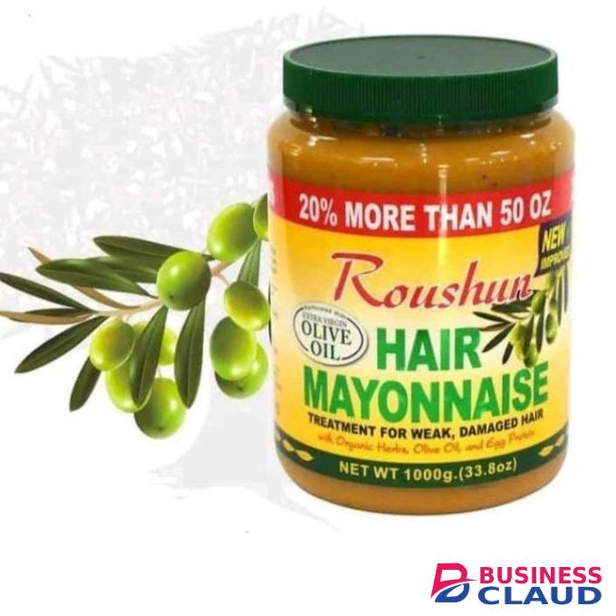 Roushun Hair Mayonnaise Treatment with Herbal Extracts and Olive Oil for weak & damaged Hair-1000g