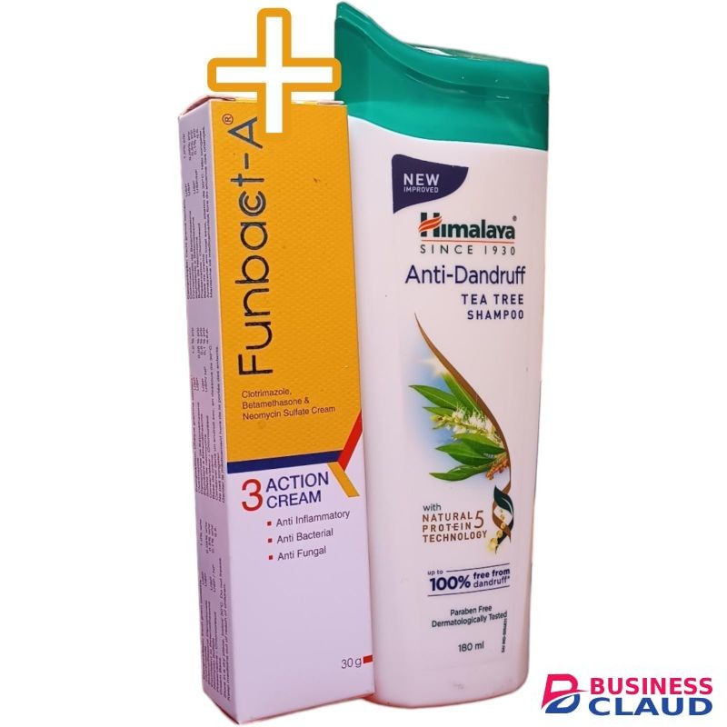 Funbact A Cream + Himalaya Anti-Dandruff Shampoo Tea Tree