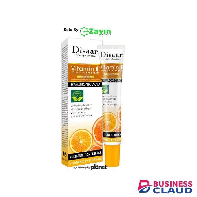 Disaar Vitamin C Eye Cream – Eye Bags Removal, Dark Circles & Puffiness Treatment Instant Wrinkle Remover