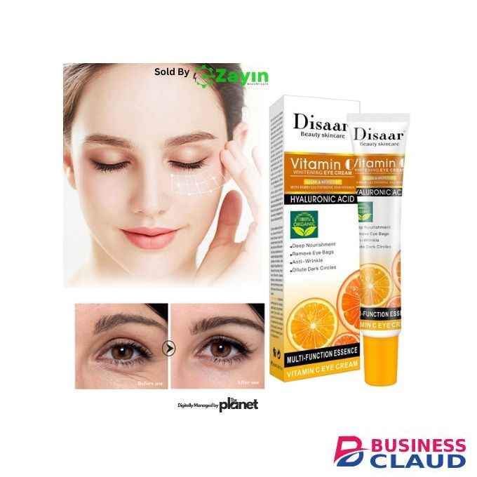 Disaar Vitamin C Eye Cream – Eye Bags Removal, Dark Circles & Puffiness Treatment Instant Wrinkle Remover