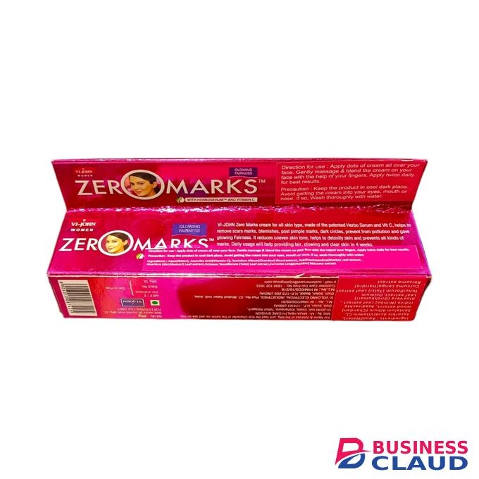 VI John Women Zero Marks Face Cream HERBOSERUM VITAMIN C ALL SKIN TYPES SCARS MARKS BLEMISHES DARK CIRCLES jm