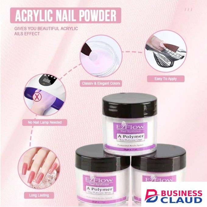 EzFlow A Polymer acrylic nail powder