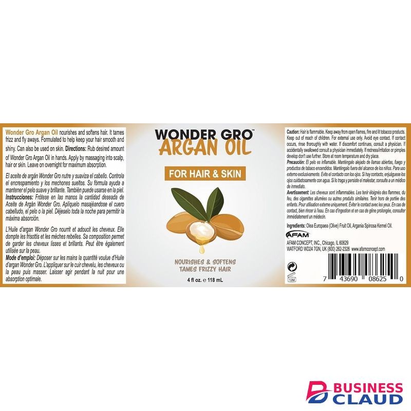 Wonder Gro Argan Oil Healing Hair & Skin Treatment-Strengthens Hair & Softens Skin
