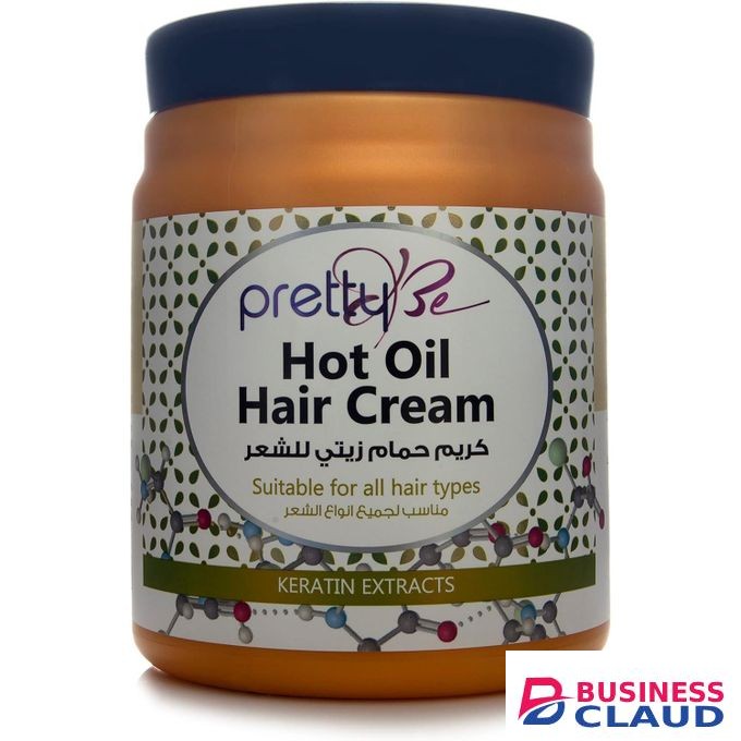 Pretty Be Hot Oil Hair Cream with Keratin Extracts, Softens & Strengthens, Smoothens, Makes Hair Silky, Shinny, Hair Regrowth, Prevents Breaks and Split Ends-Suitable for All Hair Types-1000ml.