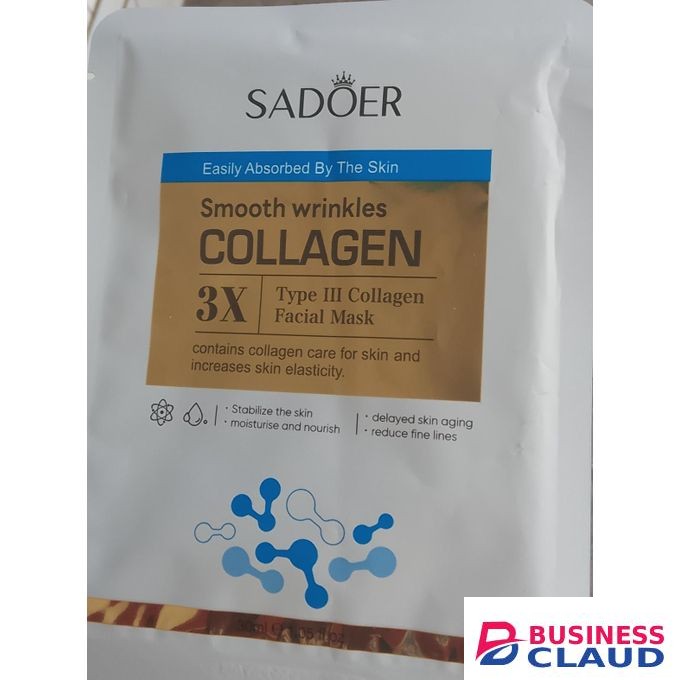 SADOER 12Pieces Collagen Face Mask Anti-Aging Face Mask Moisturizing Firming Anti-aging Repair Brightening Facial Sheet Mask Minimize Wrinkles, Restores Skin Elasticity & Firmness