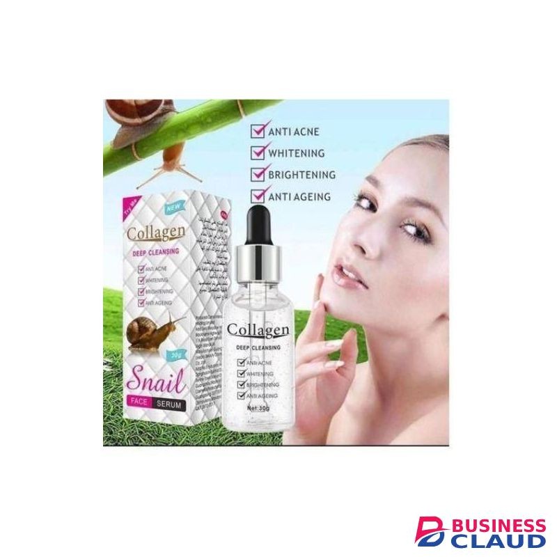 Collagen Snail Deep Cleansing Face Serum.it is an anti-ageing and anti-acne serum with a net volume of 30ml.