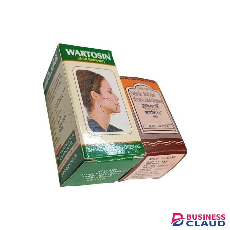Ayurvedic Wartosin Warts Remover + Germskutter Benzoic & Salicylic Acid
