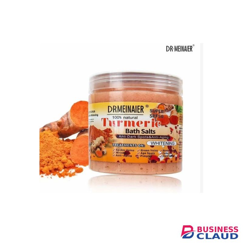 DR MEINAIER 2 PCs 100% Tumeric Bath Salt Anti-dark spots and Anti-aging Brightening Body Scrub