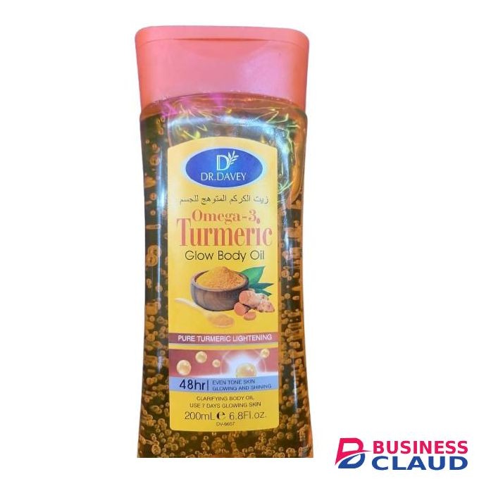 Dr. Davey OMEGA-3 TURMERIC GLOW BODY OIL- pure turmeric lightening