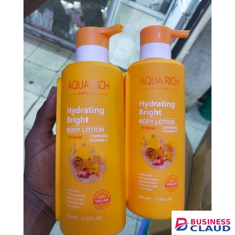 Aqua Rich hydrating bright body lotion with tumeric and vitamin c