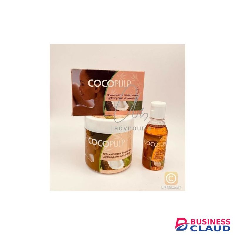 Cocopulp Lightening Clarifying Unifying Black Spots Cream,soap,oil.
